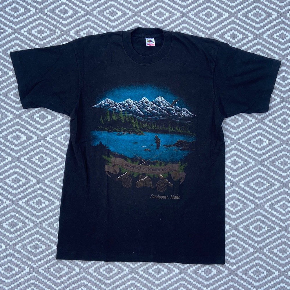 Vtg Nature Shirt Size Large Unisex 90s Single Stitch Fruit Of The Loom Art